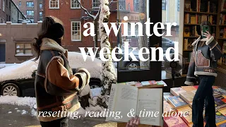 weekend in my life | snow storm in nyc, lots of reading, & espresso martinis!
