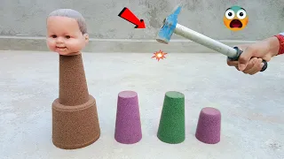 Satisfying Video l How to Make Rainbow Milk Bottle From Mixing Slime in Sand Satisfying ASMR #1