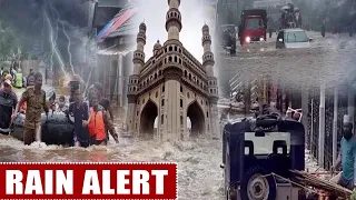 Hyderabad Mein Muslaadhar Barish | Roads Flooded, Traffic Jam | GHMC and HYDRA on Alert