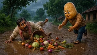 आलू की एक नेकी ने बदल दी किस्मत🤔 | भावुक बारिश की कहानी बारिश, | Family Moral Story 