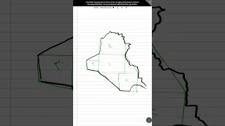 اسهل طريقة لرسم خارطة العراق 2023|طريقة رسم خارطة العراق