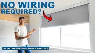 I Didn't Know These Existed!!! DIY Rechargeable Smart Roller Shades... No Wiring Needed.