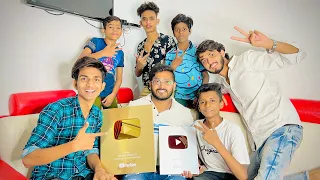 GOLDEN PLAY BUTTON ▶️ UNBOXING ❤️ { THANKYOU SOO MUCH GUYSSS } 1 MILLION COMPLETE KAR NA KA LIYEA 🙏