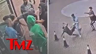 New Video Shows Blueface Attacking Chrisean's Dad After Getting Punched | TMZ