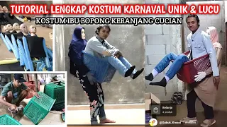 Tutorial kostum karnaval lucu & unik "Wanita bopong keranjang cucian" #costumeideas #tutorialkostum