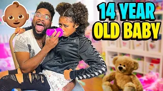 TREATING OUR 14 YEAR  Old DAUGHTER Like a BABY To See Her Reaction