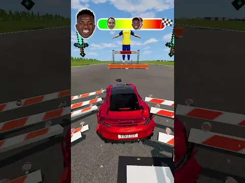 Ronaldo Vs Vinicius Junior Vs Messi Vs Scooby Doo⚽🚗Race Challenge! #beamngdrive #simulator #shorts