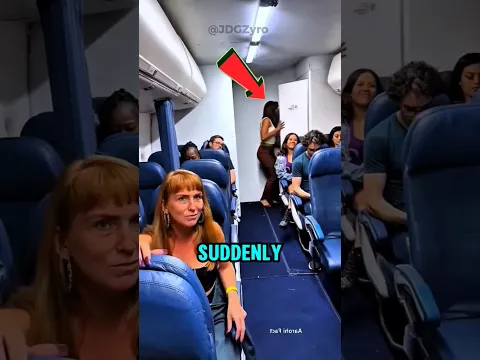 Plane Panic Unfolds! ✈️ #ShockingMoment #FlightScare