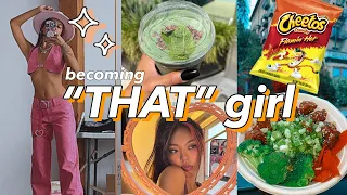 What I Eat + Workout Routine | becoming my ideal "THAT" girl *realistic + part-time vegan*