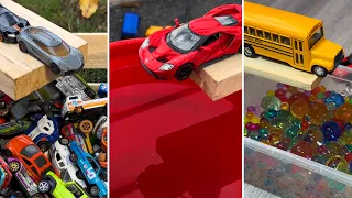 Various Diecast Cars Siding in Water, Crashes Shorts Compilation 😃🚀