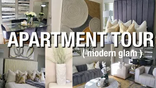 FULLY FURNISHED APARTMENT TOUR 🤍🤍🏠 ( modern glam )