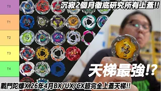 沉寂2個月徹底研究所有上蓋!! *戰鬥陀螺X 26年4月BX/UX/CX超完全上蓋天梯!!* 阿土 戰鬥陀螺 爆裂世代 BEYBLADE X