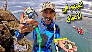 تحدي بين الكاشف و المصباح 👈  لحظة العثور عن كامرا GOPRO ضائعة في الأعماق👈 ماذا وجدت💰😃💍