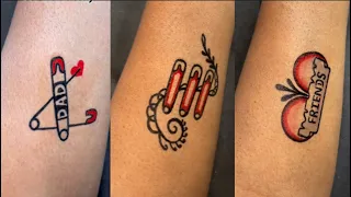 Dad tattoo and friendship tattoo design making at home 🤗❤️