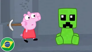 o DIA em que a PEPPA jogou MINECRAFT