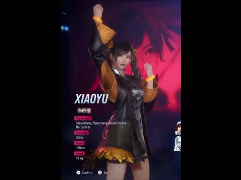 Tekken 8 Ling Xiaoyu character select animation