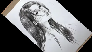 1 a girl's sadness drawing - How to draw a girl