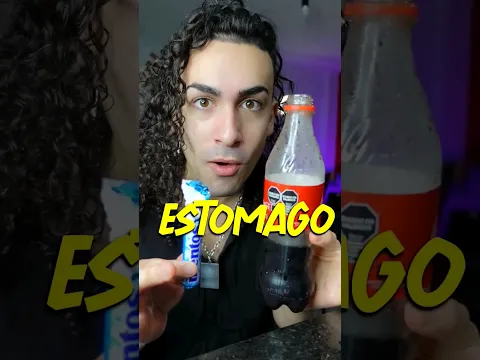 MENTOS y COCACOLA en mi ESTOMAGO!! 🤮 #experimento #shorts
