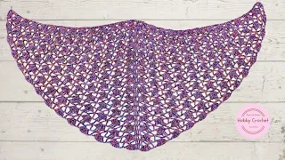Chal Mariposa a crochet paso a paso (Versión Diestra)