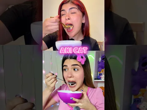 COMIENDO como ANI CAT!💖😱 por 1 dia🤭🇻🇪 #hellomon #abriendojuguetes #juguetes