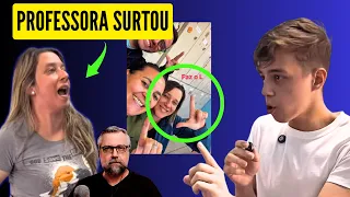 Foi doutrinar em sala de aula, acusou aluno de agressão e levou lapada