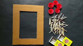 Matchstick Photo Frame Making at Home | Best Out of Waste | Handmade Photo Frame