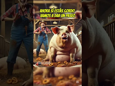 🐷 CERDITO obligado a ENGORDAR necesita AYUDA 🚨 #historias #reflexiones #animales #animación