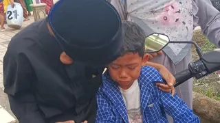 😭RAFIE nangis Mau tidur  sama Aa RANDIKA di pesantren 🥺 #sedih #rafie #kangen #randika #pesantren