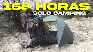 168 horas SOBREVIVIENDO entre LAS MONTAÑAS - (SOLO CAMPING 7 días COMPLETO)