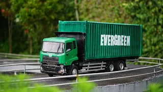Truk RC UD Quester Muat Kontainer Evergreen, Hampir Mogok Di Sitinjau Lauik & Kelok Sembilan