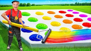 Tantangan Seni Melukis RAKSASA vs KECIL!