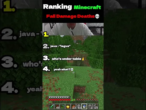 Ranking Minecraft Fall Damage Deaths🥀