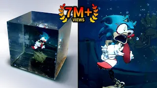 [FNF] Making Sonic Drowning Sculpture Timelapse [SINK.exe: Below The Depths] - Friday Night Funkin'