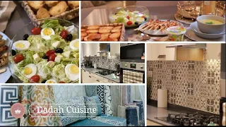 جولة صغيرة في مطبخي الجديد مع اول وصفة حضرتها فيه،تنظيم و ترتيب البيت ،كيف خترت ألوان الستائر ❤️