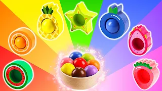 Colour Sorting & Fruits With Montessori Colour Balls | Learning Numbers for Toddlers
