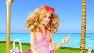 ☀️ Barbie y sus Hermanas día Divertido de Verano con el Playset de Rainbow High 😸 Cat Juguetes