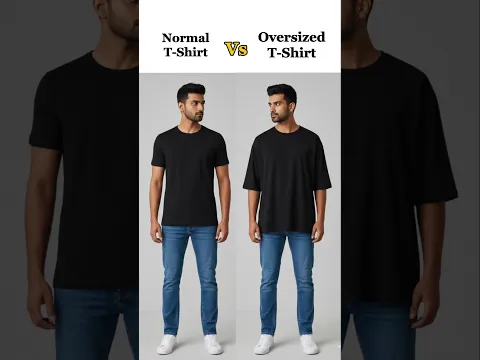 Oversized vs Normal Fit T-Shirt 👕 | Which Looks Better?