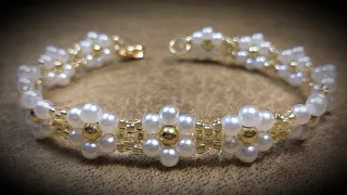 Preciosa Pulsera de Perlas...Clase #415!!!