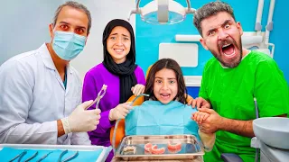 الدكتور الشرير خلع كل اسنان ايسل 🦷😱 بسبب اكل الحلوي 🍭😳 انهيار بكاء 😭💔!!
