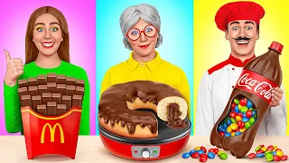 Ja protiv Bake Kuharski Izazov | Izazov s Čokoladnom Hranom Multi DO Challenge