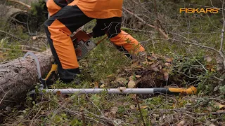 Comment utiliser le levier d'abattage WoodXpert™ Fiskars?