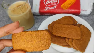 EGGLESS LOTUS BISCOFF BISCUIT RECIPE IN KADAI WITHOUT OVEN
