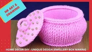 DIY STORAGE ORGANIZER - UNIQUE DESIGN JEWELLERY BOX MAKING - WASTE PLASTIC BOTTLE CRAFT IDEAS