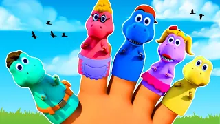 Dinosaure Doigt Famille 🦖 | Doigt Famille Chansons | Chansons pour enfants |  @HooplaKidzFrancais