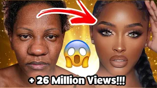 MAKEUP TRANSFORMATION 😱😱😱 26 MILLION Views😳 #makeuptutorial 