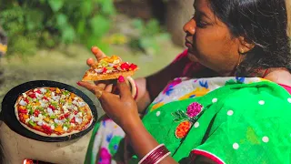 गांव में चूल्हे पर मैंने बनाया डोमिनोज जैसा पिज़्ज़ा बच्चों के लिए बनाया स्वादिष्ट पिज़्ज़ा