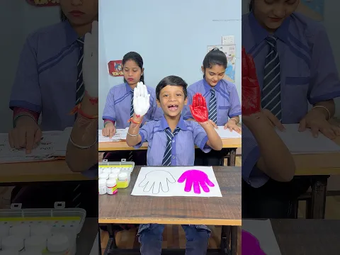 Painting Hand ✋😍 #trending #school #funny #shortsfeed #shorts #comment