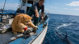 Chubby Ginger Cat Works Coastal Jobs, Tries Viral Trends, and Builds a Floating House Step by Step