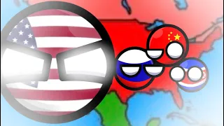 Rusia china y Corea del Norte se mudan a Estados Unidos #countryballs #humor #comedia 