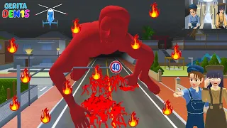 ZOMBIE TITAN LAVA MENYERANG 🧟‍♂️🔥 Polisi Yuta Naik Helikopter Untuk Melawan | Sakura